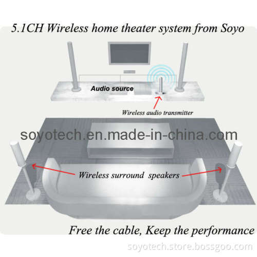 2.4GHz Wireless Home Theater Surround Speakers (WSD01)